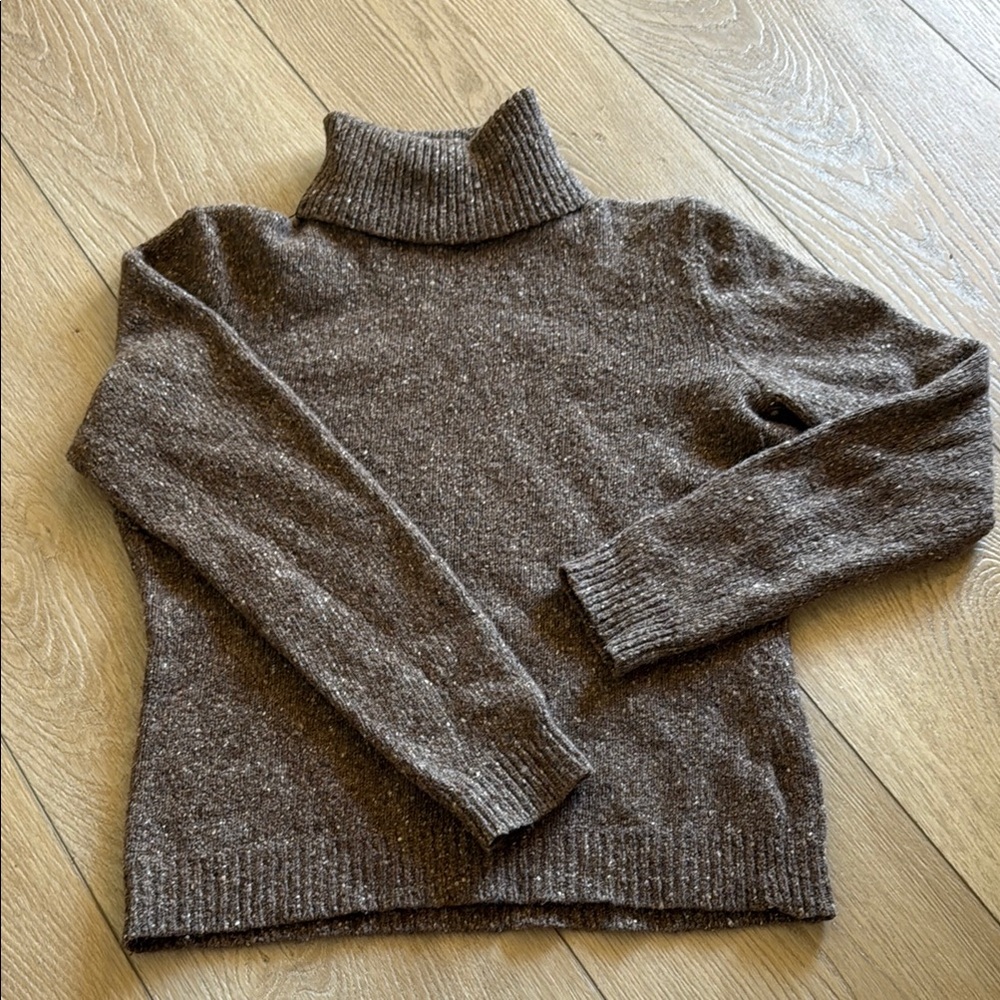 Ralph Lauren Brown Cowl Turtleneck Sweater
